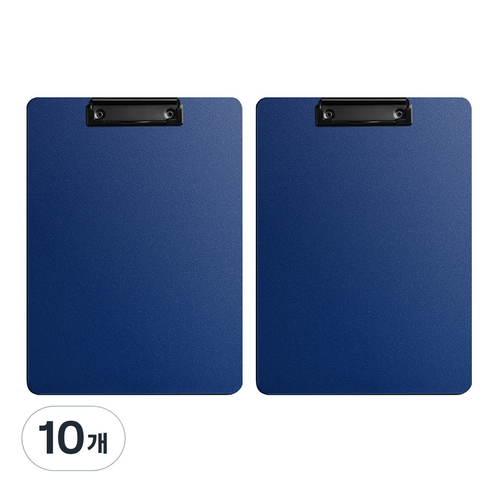 동아피엠에스 세로형 두꺼운 벽걸이 클립보드 31.5 x 22.5 cm, 네이비, 10개