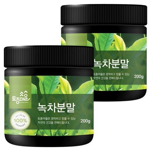 토종마을 녹차분말, 200g, 2개