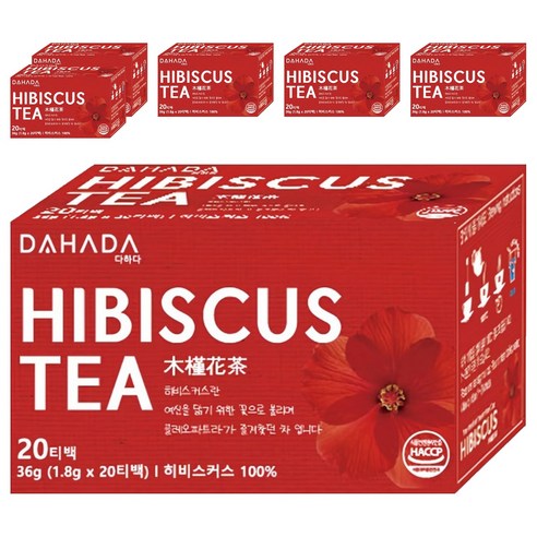 다하다 히비스커스티 20p, 1.8g, 20개입, 6개