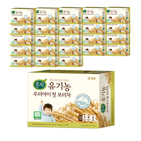 순작 유기농 우리아이 첫 보리차 160g, 20개입, 24개