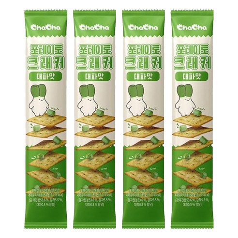 챠챠 포테이토 크래커 대파맛, 4개, 51g