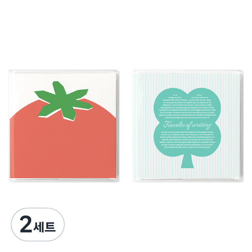 made by made 스퀘어 정사각 무지노트 2종 세트, 12 Tomato, 14 chance, 2세트