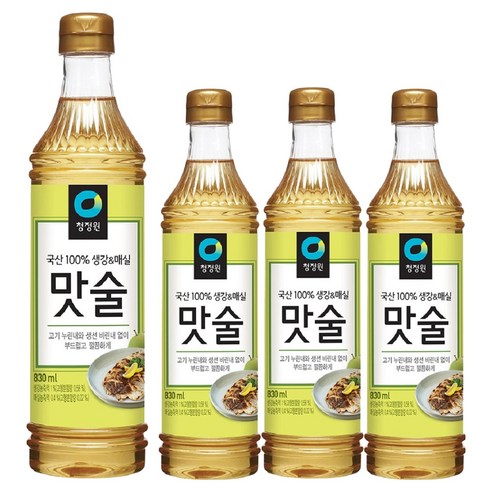 청정원 맛술, 830ml, 4개