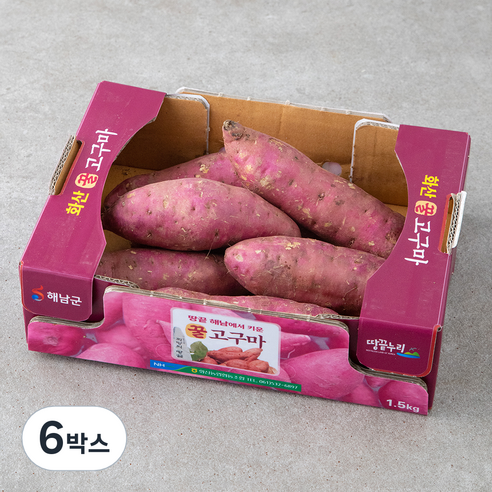 해남 화산농협 꿀고구마, 1.5kg, 6박스
