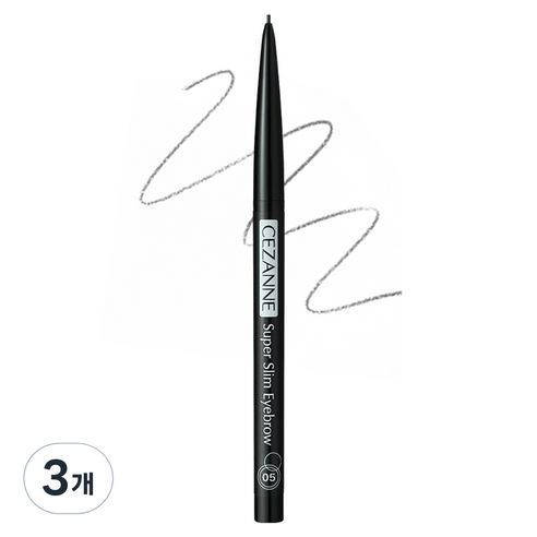세잔느 슈퍼 슬림 아이브로우 0.02g, 05 내추럴 그레이, 3개