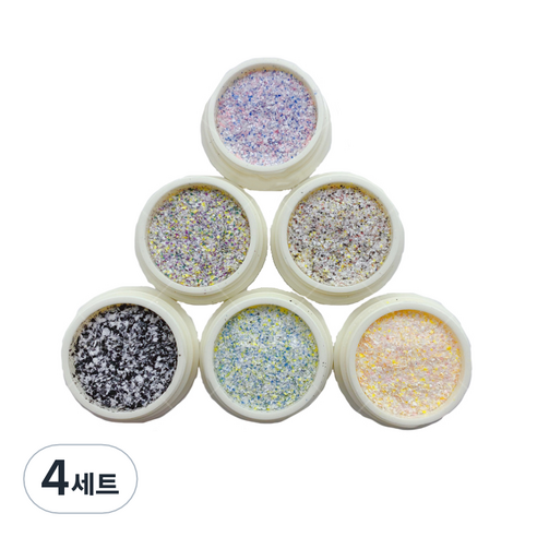 쿠앤크 네일글리터 6종 세트, 4세트