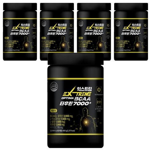 익스트림 OPTIMA BCAA 타우린 7000+, 600g, 5개