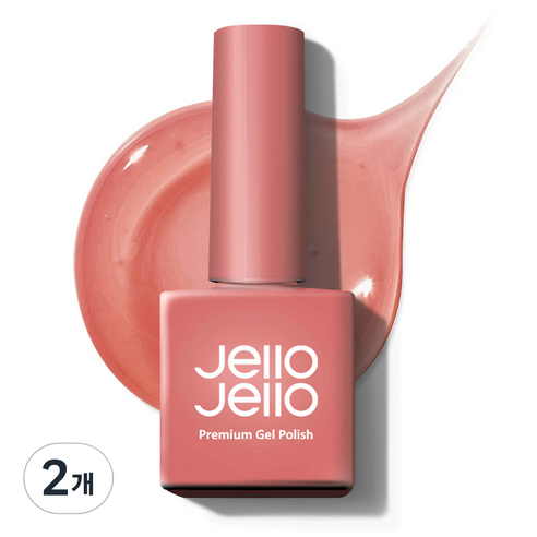 젤로젤로 프리미엄 젤네일 폴리쉬 시럽 컬러, JJ-14 인디로즈, 10ml, 2개