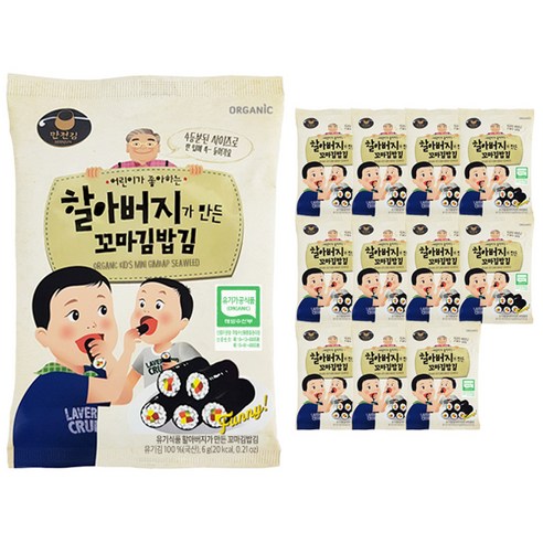만전김 할아버지가 만든 꼬마김밥김, 6g, 12개