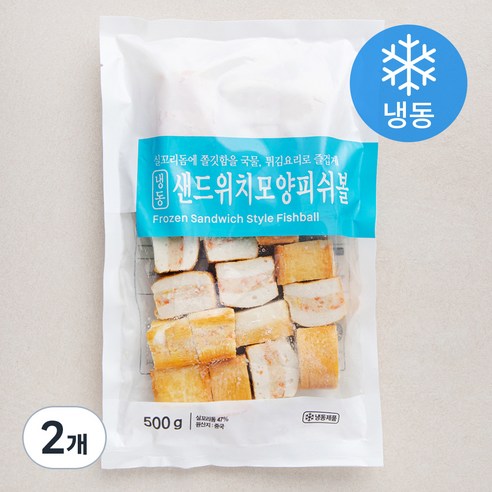 세미원 샌드위치모양 피쉬볼 (냉동), 500g, 2개