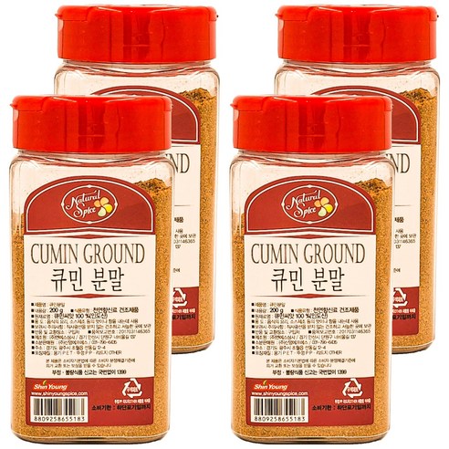 내츄럴스파이스 큐민 분말, 200g, 4개