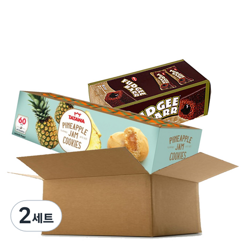 퍼지바 초코 504g + 타타와 파인애플잼 쿠키 600g, 2세트