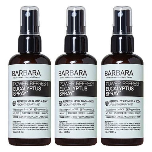 바르바라 파워리프레쉬 유칼립투스 스프레이 100ml, 3개