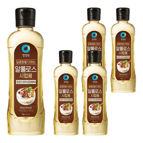 청정원 알룰로스 시럽용, 500g, 5개