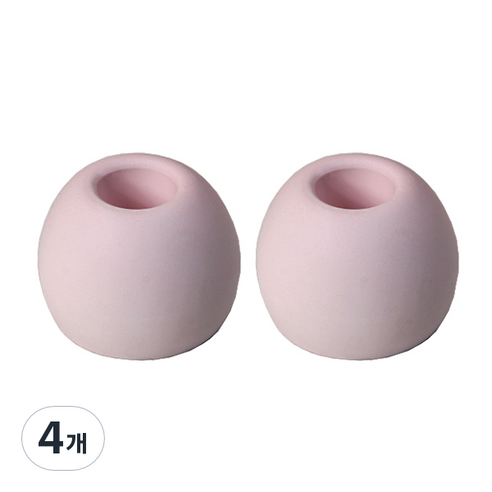 심플한 규조토 칫솔꽂이 원형, 핑크, 4개