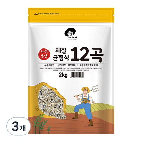 엉클탁 체질균형식 12곡, 2kg, 3개
