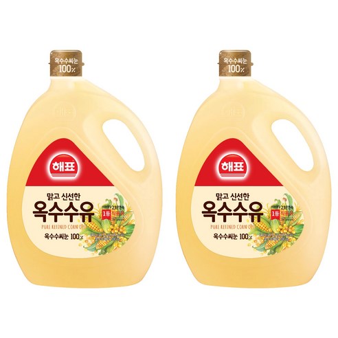 해표 옥수수유, 2개, 3.6L