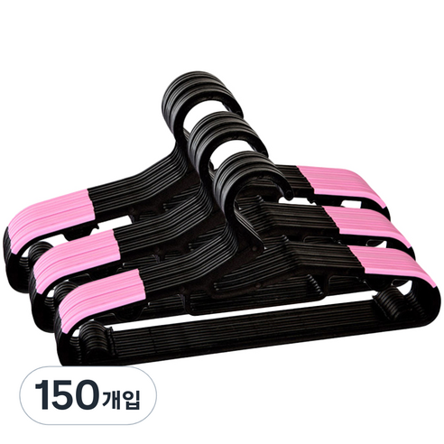 데코 라운드 논슬립 옷걸이, 핑크, 150개