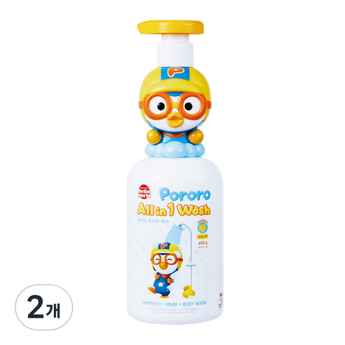 뽀로로 올인원 워시 클렌저 바나나향, 2개, 400g