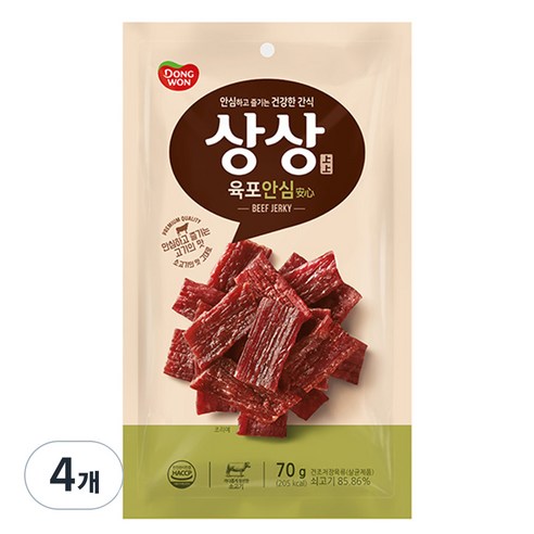 동원 상상육포 안심, 70g, 4개