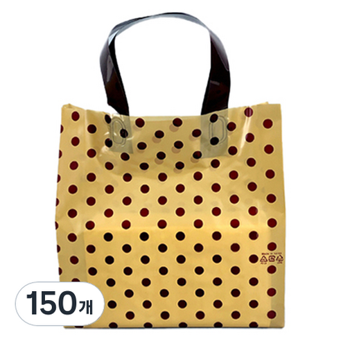 5호 손잡이 비닐봉투 37 x 44+7 cm, 도트-골드, 150개