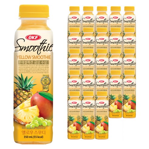 오케이에프 옐로우스무디 과일 음료, 350ml, 24개