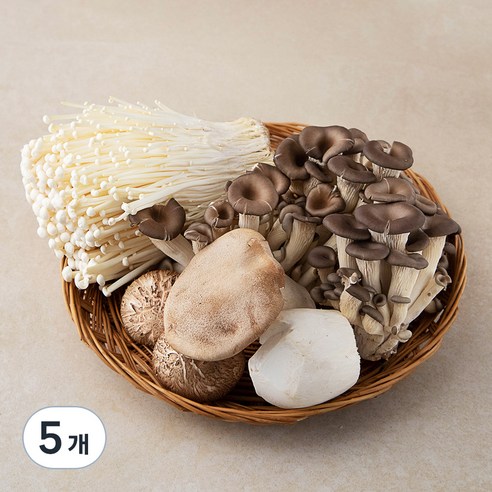 국내산 샤브샤브용 버섯 모듬, 800g, 5개