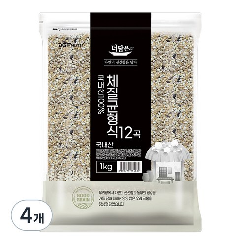 더담은 100% 국산 체질균형식 12곡, 1kg, 4개
