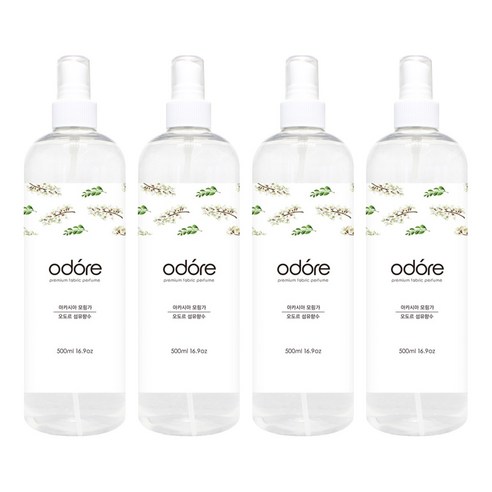 오도르 섬유향수 본품, 아카시아모링가, 4개, 500ml
