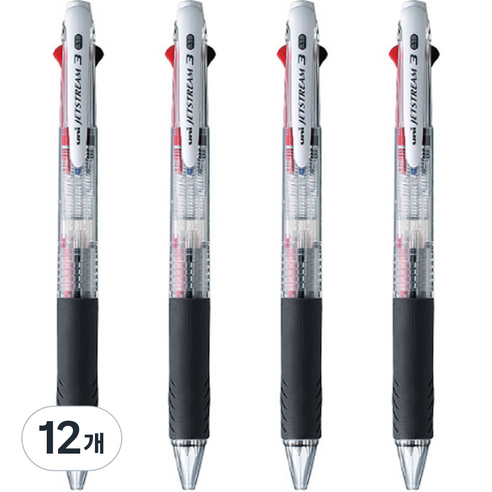 제트스트림 3색 볼펜 0.38mm, T, 12개