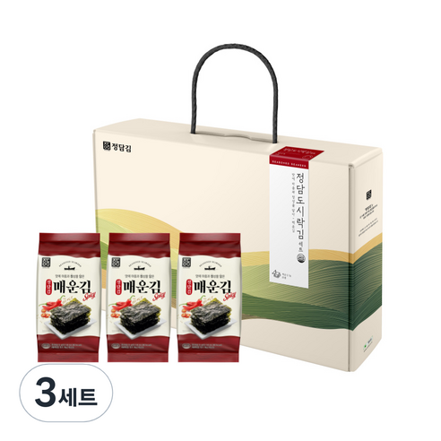 정담김 매운김 도시락김 선물세트, 100g, 3세트