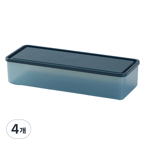 JAJU 소프트싱싱 밀폐용기 블루 2100ml, 4개, 단품