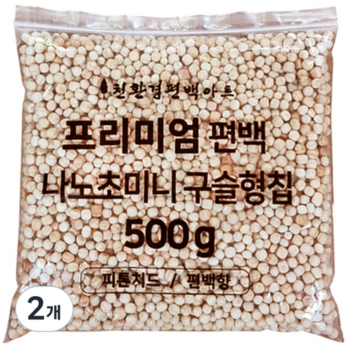 편백아트 프리미엄 편백 나노 초미니 구슬형 칩, 500g, 2개