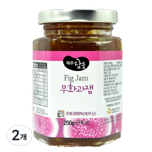 제주담움 무화과잼, 250g, 2개