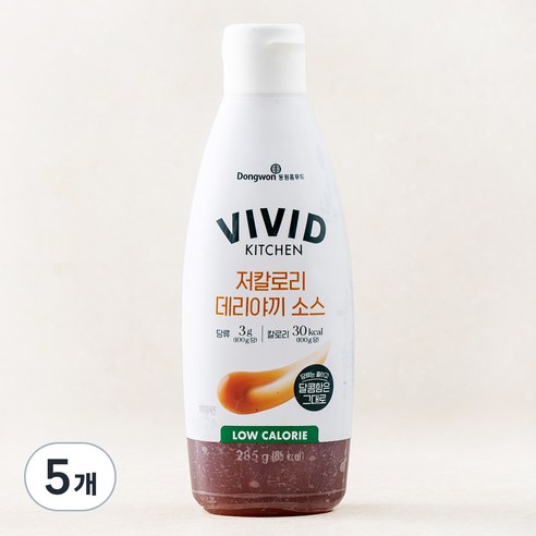 비비드키친 저칼로리 데리야끼 소스, 285g, 5개