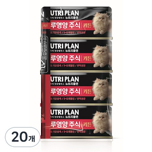 동원뉴트리플랜 키튼 하루영양 주식캔 면역성장, 가다랑어, 85g, 20개