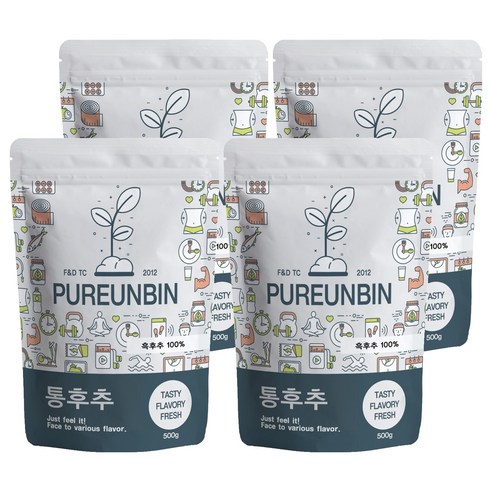 푸른빈 통흑후추, 500g, 4개