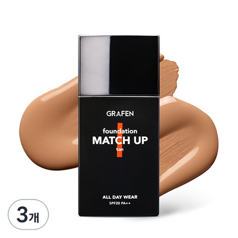그라펜 매치업 파운데이션 40ml, 25 Tan, 3개