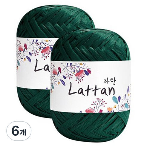 yarna 라탄 2볼 라피아실 40g, 34번(반유광), 6개