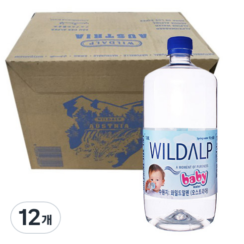 와일드알프 베이비워터, 1L, 12개, 베이비 워터