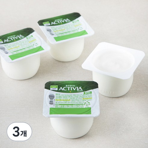 풀무원 다논 액티비아 컵플레인 4개입, 80g, 3개