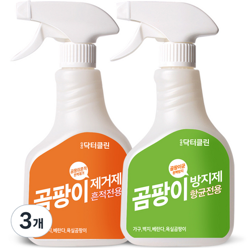 디앤디 닥터클린 곰팡이제거제 500ml + 곰팡이방지제 500ml, 3개