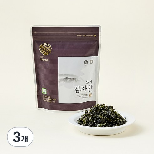 자연나라 유기 김자반, 40g, 3개