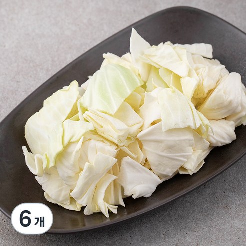 국내산 샐러드용 사각썰기 양배추, 1.5kg, 6개