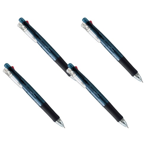 볼샤 클립온 멀티 4색 볼펜 0.7mm + 샤프 0.5mm B4SA1, 블랙, 4개