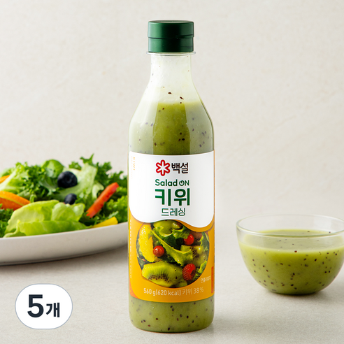 백설 키위 드레싱, 560g, 5개