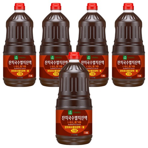 [이엔] 잔치국수 멸치진액, 1.8L, 5개
