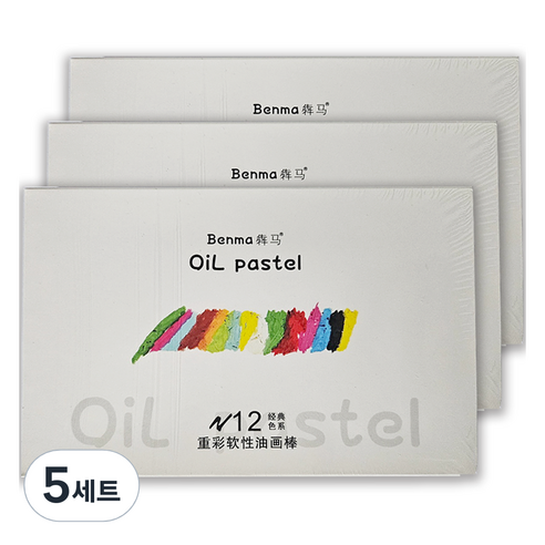 아트모아 전문가용 소프트 오일 파스텔 12종 x 3p 세트, 5세트, 12색