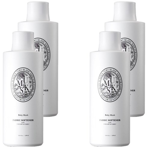 베르블랑 아기 섬유유연제 머스크향, 1000ml, 4개