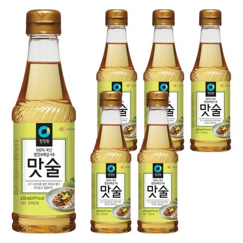 청정원 생강 매실 맛술, 410ml, 6개